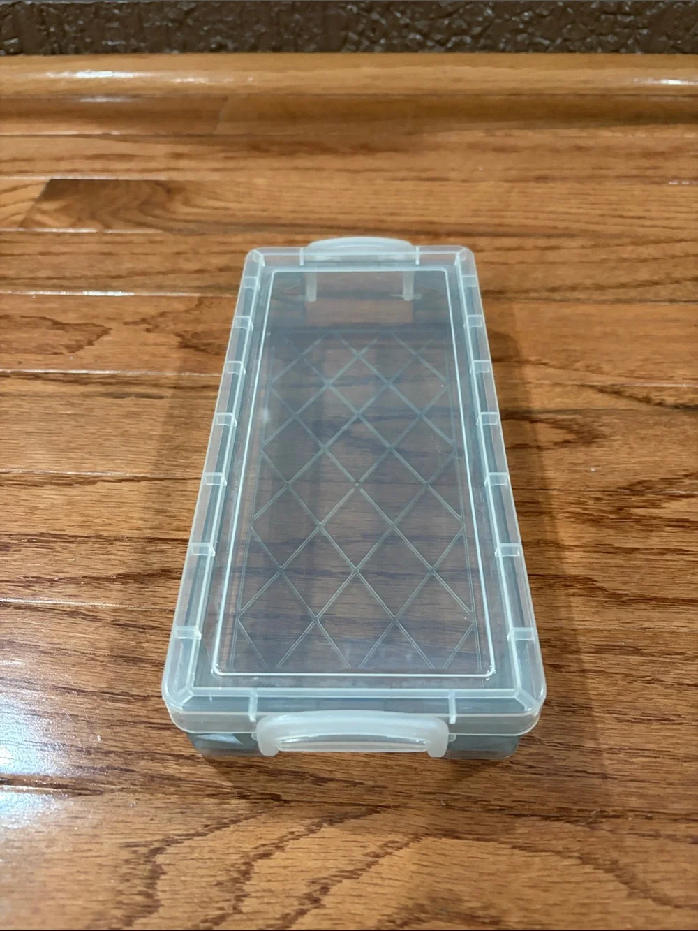 Clear Plastic Under-Shelf Storage Bin with Lid